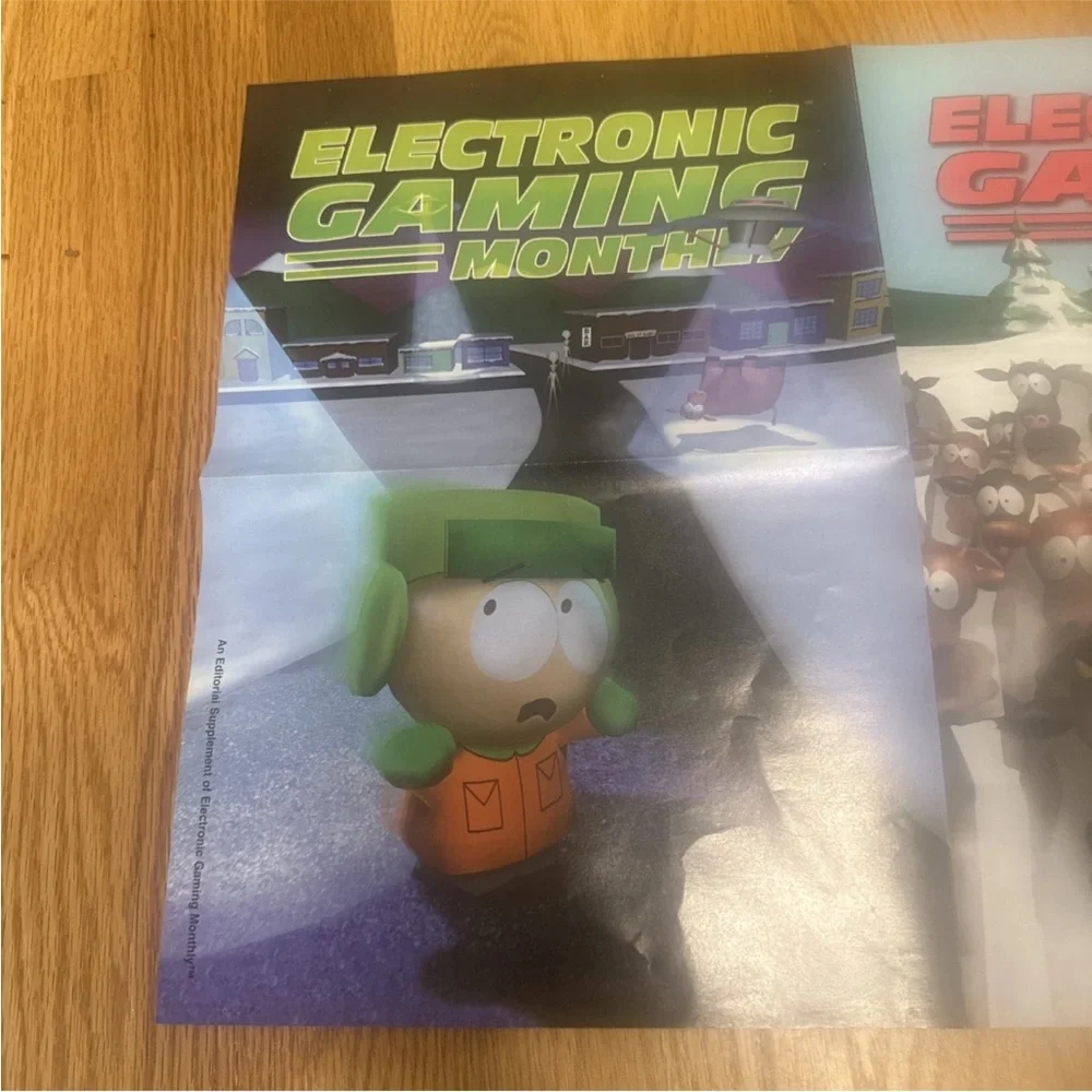Electronic Gaming Monthly Vintage Poster South Park Video Game Poster